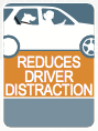 Reduces driver distraction