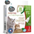 Biovetol Pipette antiparasitaire chat / chaton Bio x3
