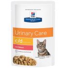 Hill's Prescription Diet Feline C/D Multicare Saumon SACHETS 12 x 85 grs- La Compagnie des Animaux