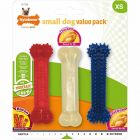 Nylabone Moderate Flexi Chew Small Dog Value Pack Os x3 au bacon & poulet XS