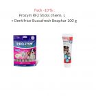 Pack -10 % : Prozym RF2 Sticks chiens L + Dentifrice Buccafresh Beaphar 100 g