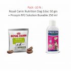 Pack -10 % : Royal Canin Nutrition Dog Educ 50 g + Prozym RF2 Solution Buvable 250 ml