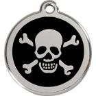RedDingo Médaille d'identité "Tête de Mort" noir - La Compagnie des Animaux