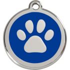 RedDingo Médaille d'identité "Patte" bleu - La Compagnie des Animaux