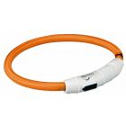 Trixie Collier Lumineux Safer Life USB Flash orange pour chien XS-S