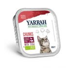 Yarrah Bio Bouchées de poulet et boeuf en sauce au persil et au thym pour chat 16 x 100 grs