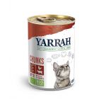 Yarrah Bio Bouchées de poulet et boeuf en sauce aux orties et à la tomate pour chat 12 x 405 grs