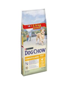 Purina Dog Chow Chien Complet/Classic Poulet 14 kg + 2.5 kg offerts