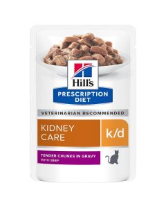 Hill's Prescription Diet Feline K/D Boeuf SACHETS 12 X 85 grs- La Compagnie des Animaux
