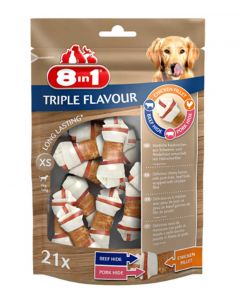 8in1 Triple Flavour Os XS pour chien x21