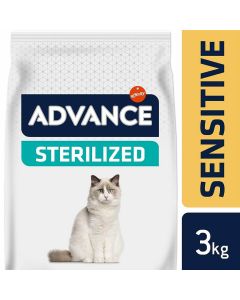  Advance Sterilized Sensitive Chat au saumon 3 kg- La Compagnie des Animaux