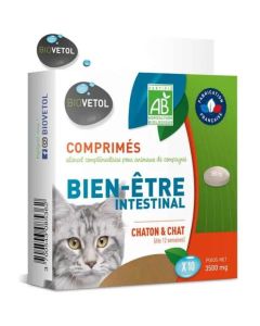 Biovetol Bien-être Intestinal chat / chaton Bio 10 cps