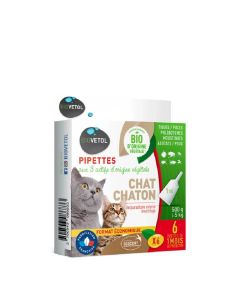 Biovetol Pipette antiparasitaire chaton et chat x6