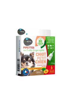 Biovetol Pipette antiparasitaire chiot et petit chien x6