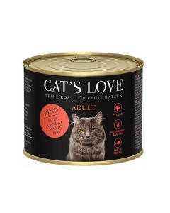 Cat's Love Adulte boeuf sans céréales et sans gluten 6 x 200 g