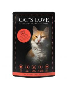 CAT'S LOVE Classic Boeuf sachets 12 x 85 g- La Compagnie des Animaux