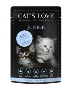 Cat's Love Junior veau sans céréales et sans gluten 12 x 85 g