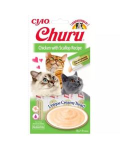 Ciao Friandise Churu Poulet & Pétoncle Chat 4 x 14 g