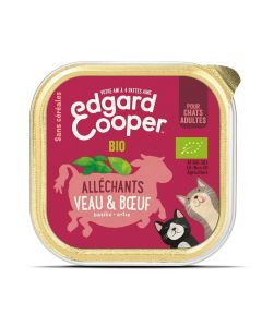 Edgard & Cooper Alléchants Veau & Boeuf BIO pour chat adulte 19 x 85 g