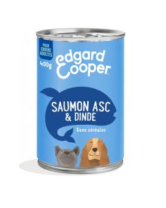 Edgard & Cooper Boite Saumon-Dinde Chien adulte 6 x 400 g