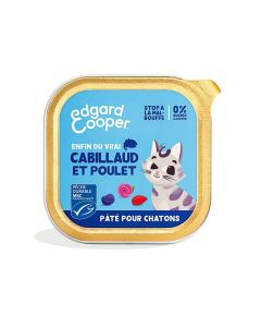 Edgard & Cooper Cabillaud & Poulet Chaton 16 x 85 g
