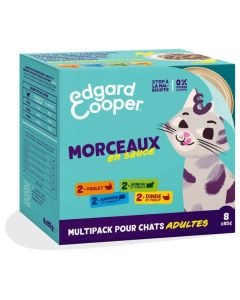 Edgard & Cooper Multipack Morceaux Sauce Chat 8 x 85 g