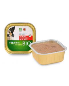Equilibre & Instinct Bio boeuf pour chien 11 x 150 g
