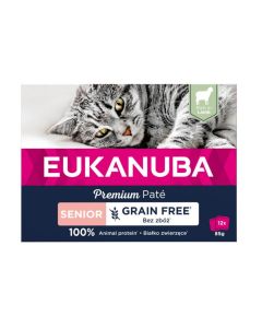 Eukanuba Pâté sans céréales agneau chat senior 12 x 85 g