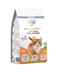 Felichef croquettes BIO sans céréales, sans gluten chat stérilisé 2kg - La Compagnie des Animaux