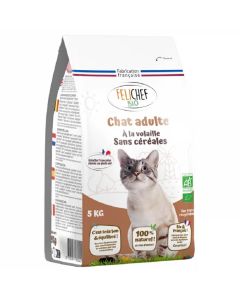 Felichef croquettes BIO sans céréales, sans gluten chat adulte 5 kg - DLUO : 15/06/2024