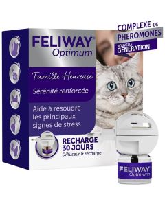 Feliway Optimum Diffuseur + recharge 48 ml (30 jours)