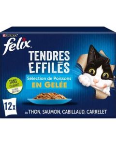 Felix Tendres Effilés Gelée Poisson Chat 12 x 85 g
