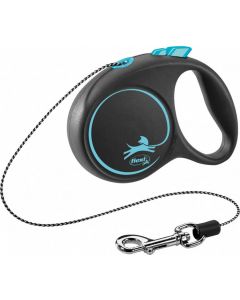 Flexi Black Design Laisse corde S bleu 5 m