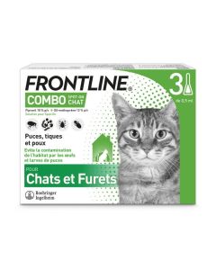 Frontline Combo Chat 3 pipettes- La Compagnie des Animaux