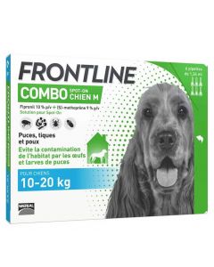 Frontline Combo Chien 10-20 kg 6 pipettes- La Compagnie des Animaux