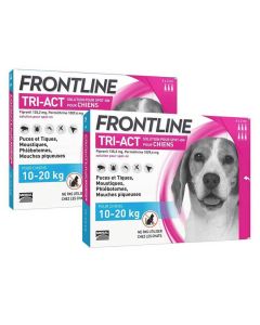 Frontline Tri Act spot on Chien Moyen 10 - 20 kg 6 pipettes + 3 pipettes