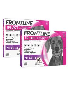 Frontline Tri Act spot on Grand Chien 20 - 40 kg 6 pipettes + 3 pipettes