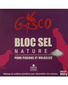 Gasco Bloc de Sel Nature 950 g - La Compagnie des Animaux