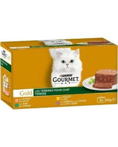 Purina Gourmet Gold Chat Les Terrines 4 x 85 g