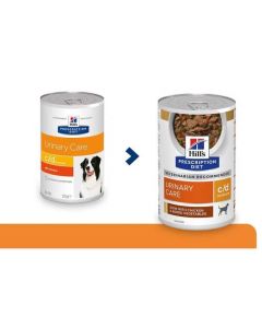 Hill's Prescription Diet Canine C/D Urinary Care Poulet 12 x 370 grs- La Compagnie des Animaux