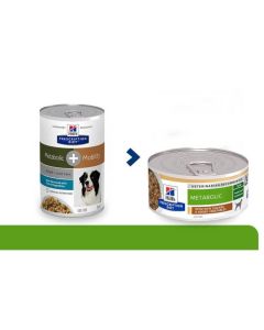 Hill's Prescription Diet Canine Metabolic + Mobility au gout de thon et de légumes 12 x 354 grs- La Compagnie des Animaux