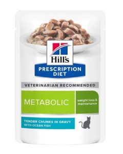 Hill's Prescription Diet Feline Metabolic Sachets 12 x 85 grs- La Compagnie des Animaux