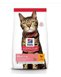 Hill's Science Plan Feline Adult Light Poulet 10 kg- La Compagnie des Animaux -