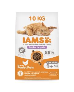 IAMS Vitality croquettes chat adulte anti-boules de poils poulet 10 kg