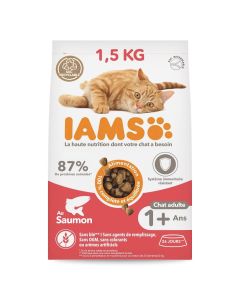 IAMS Vitality croquettes chat adulte saumon 1.5 kg