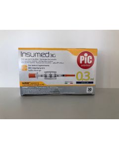 Insumed Seringue insuline U-100 0,25ml x 8mm 31G (boîte de 30)