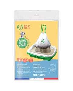 Kiviks kit de 6 sacs de litières filtrants biodégradables M
