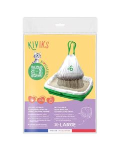 Kiviks kit de 6 sacs de litières filtrants biodégradables XL