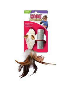 Kong Cat Refillable Feather Mouse jouet herbe à chat rechargeable - La Compagnie des Animaux