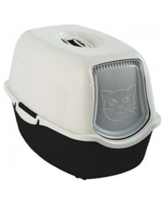 Rotho Maison de toilette Eco Bailey pour chat Noir-Blanc